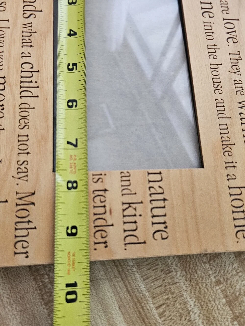Wood Mother Mom Sentiment Picture Frame 4x6 Engraved Quote Rustic Gift Decor